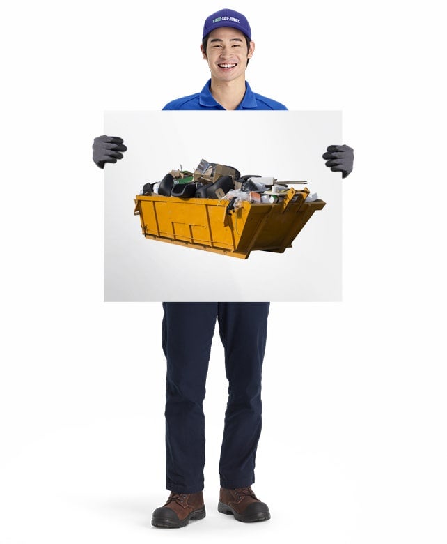 Construction or renovation waste or debris for removal and disposal by 1-800-GOT-JUNK? truck team member